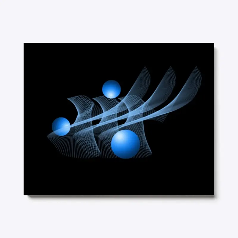 Abstract Geometric Design Blue Lines 