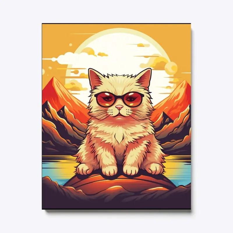 Cool cat with sunglasses